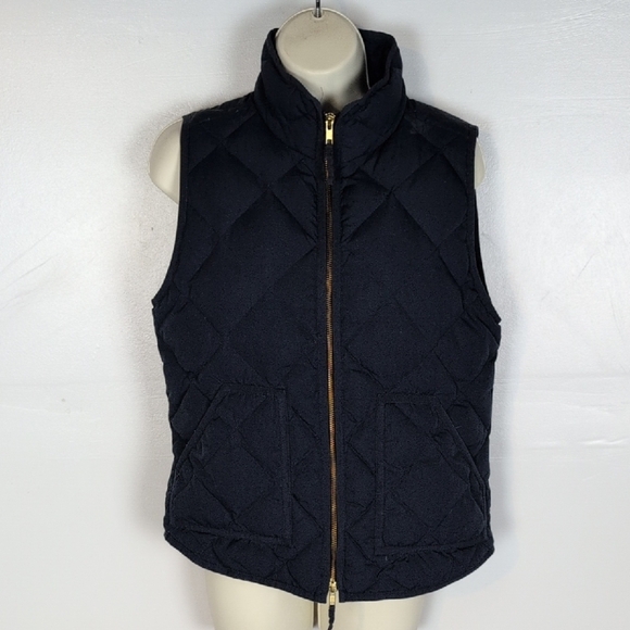 J. Crew Factory Quilted Down and Feather Vest - Picture 1 of 12